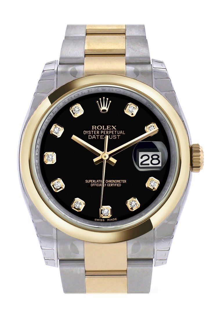 GENTS TWO-TONE STAINLESS STEEL ROLEX STYLE BRACELET