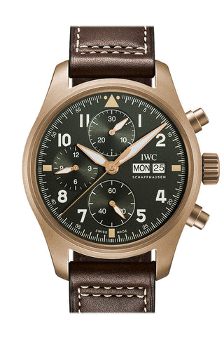 IWC Pilot Chronogragh Spitfire 41 Green Dial Watch IW387902