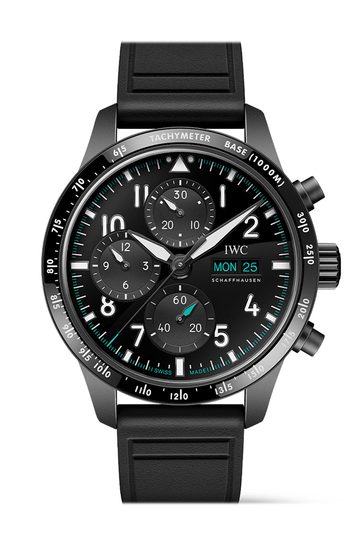 IWC Pilot Performance Chronogragh Black Dial Watch  AMG IW388306