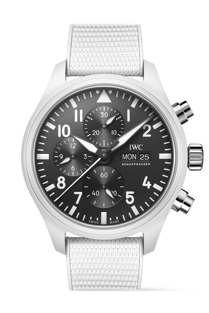 IWC Pilot Chronogragh Lake Tahoe 44 Black Dial Watch IW389105