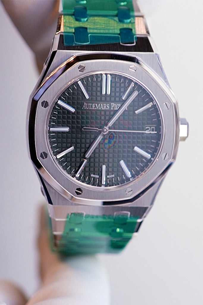 Audemars Piguet 15510ST.OO.1320ST.02 50th Anniversary Royal Oak Black  Dial Watch - Luxury Watches USA