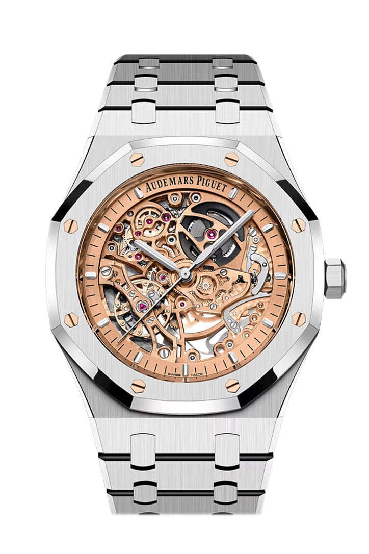 Audemars Piguet Royal Oak 41 Dial Pink Gold Stainless Steel 15407ST.OO.1220ST.02