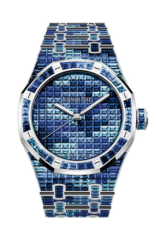 Audemars Piguet Royal Oak 41 Dial Graded Blue sapphires White Gold 15514BC.YY.1284BC.04