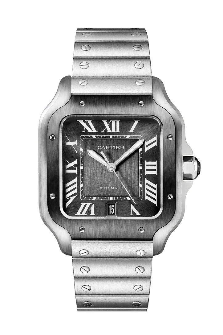 Cartier Santos de Cartier Watch  39.8 mm Steel Case  Gray Dial WSSA0037