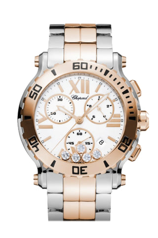 Chopard Happy Sport Chrono XL 30 White Dial Rose Gold 288499-6002