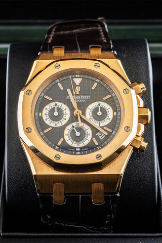 Audemars Piguet Royal Oak 39 Grey Dial Rose Gold 26022OR.OO.D098CR.02 Pre Owned Watch