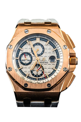 Audemars Piguet Royal Oak Offshore 44 White Dial Rose Gold 26408OR.OO.A010CA.01 Pre Owned Watch