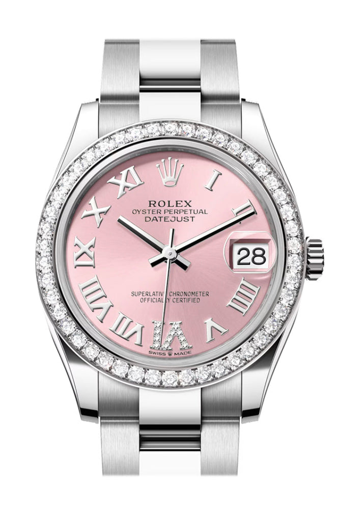 Pink and silver rolex best sale