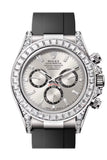 Rolex Daytona Silver bagguet Diamond Dial Diamond Bezel Oysterflex Bracelet Bracelet 126539TBR