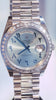 Rolex Day Date 40 Ice Blue Arabic Dial Diamond Bezel Platinum President Bracelet 228396TBR