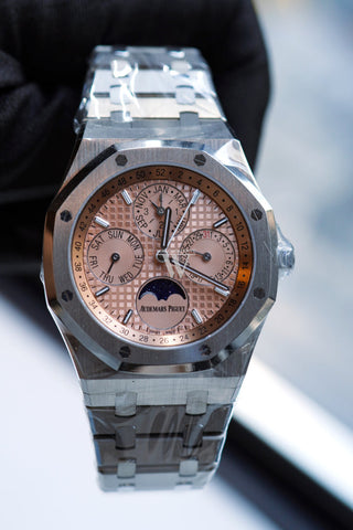 Audemars Piguet Royal Oak 41 Perpetual Calendar Salmon Dial Titanium 26615Ti.oo.1220Ti.01 Dcm Watch