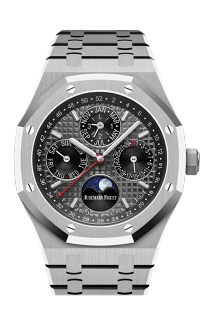 Audemars Piguet Royal Oak 41 Perpetual Calendar Titanium Grey Dial Mens Watch 26609Ti.oo.1220Ti.01