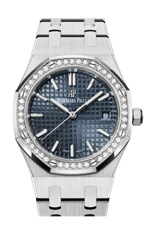 Audemars Piguet Royal Oak 34 Diamond Blue Dial Watch 77351St.zz.1261St.01