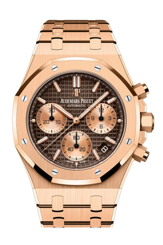 Audemars Piguet Royal Oak 41 Chronograph Brown Dial Rose Gold 26239Or.oo.1220Or.02 Dcm Watch