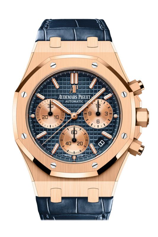 Audemars Piguet Royal Oak 41 Chronograph Blue Dial Rose Gold