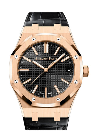 Audemars Piguet Royal Oak 41 Black Dial 50Th Anniversary Rose Gold 15510Or.oo.d002Cr.01 Dcm Watch