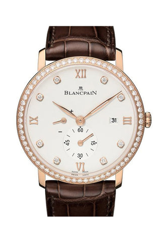 Blancpain Villeret Small Seconds Date And Power Reserve Rose Gold 6606-2987-55B Silver Watch