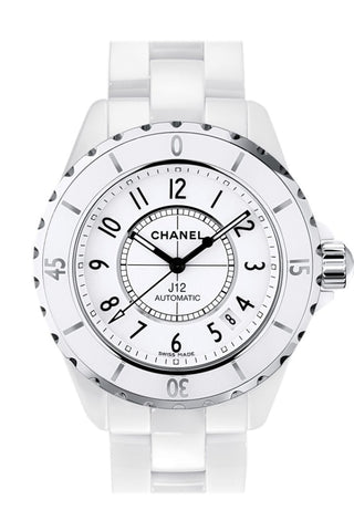 Chanel J12 White Automatic Dial Ceramic Watch H0970