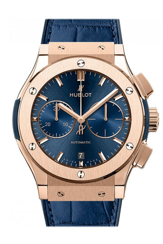 Hublot Classic Fusion Blue Sunray Dial 18K King Gold Automatic 45mm Men s Watch 521.OX.7180.LR WatchGuyNYC