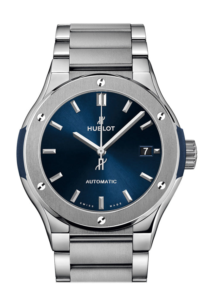 Hublot Classic Fusion Blue Titanium Bracelet 45Mm 510.Nx.7170.Nx Watch