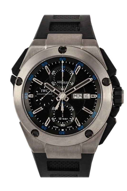 IWC Ingenieur Chronograph Black Dial Black Rubber 45.5mm Men's Watch  IW376501 | WatchGuyNYC