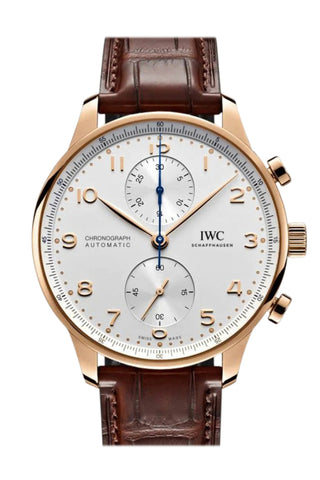 Iwc Portugieser Chronograph Automatic White Dial 18Kt Rose Gold Men’s Watch Iw371611