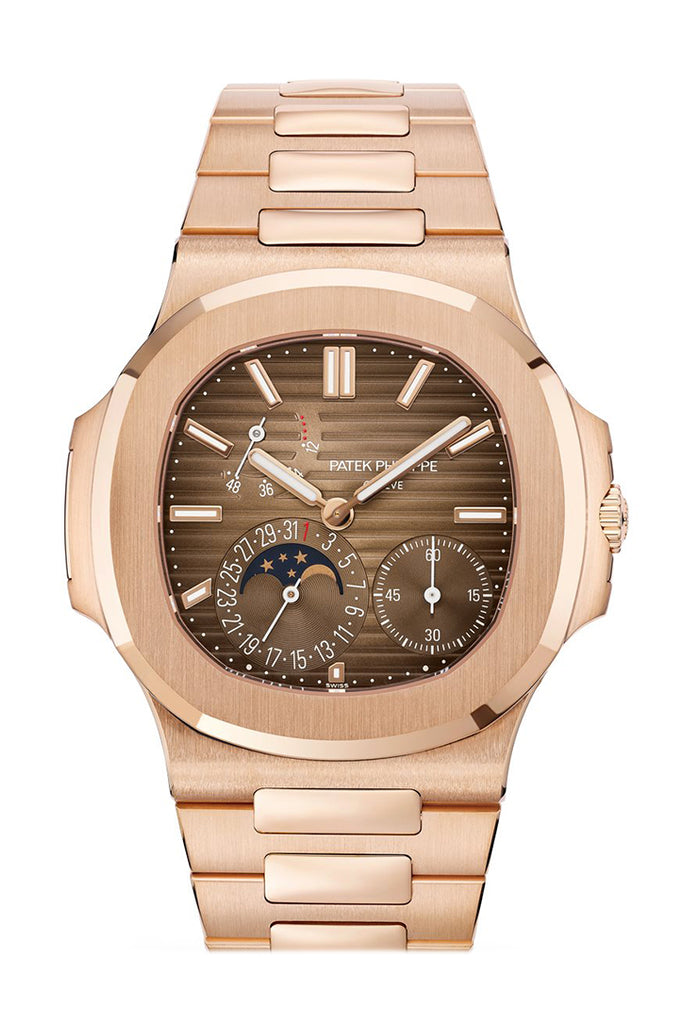 Nautilus, Reference 5712R-001, A pink gold wristwatch with date, power  reserve indication and moon phases, Circa 2010, Important Watches: Part  II, 2023