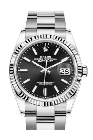Rolex Oyster Perpetual Datejust 36 Black Dial 18K Yellow Gold Automatic  Men's Watch 116238BKJRJ