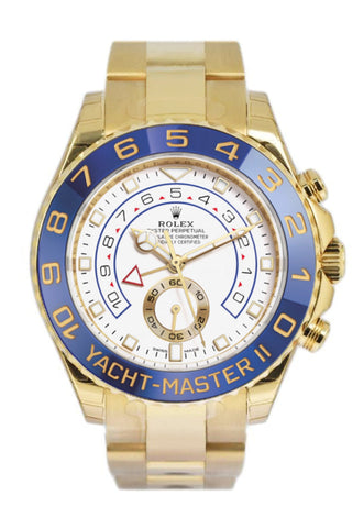 Rolex Yacht-Master Ii 44 Blue Hands 18K Yellow Gold Mens Watch 116688