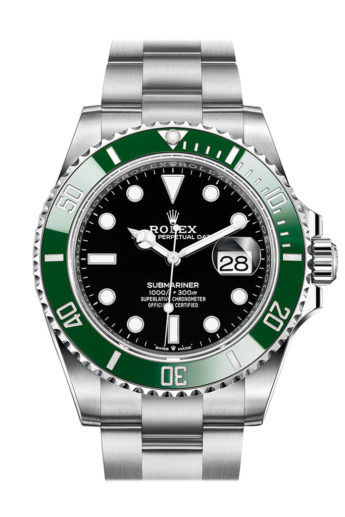 Rolex+Submariner+Green+Men%27s+Stainless+Steel+Bracelet+Watch+-+