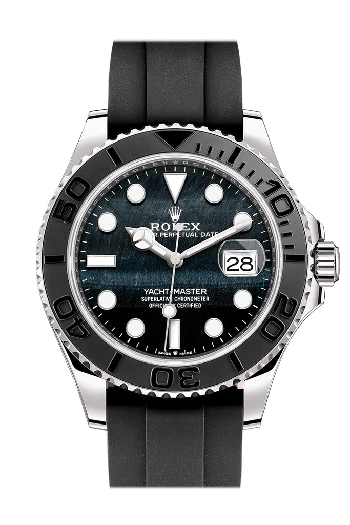 Rolex Yacht-Master 42 Black Dial 18kt White Gold Oysterflex Men's Watch  M226659-0002