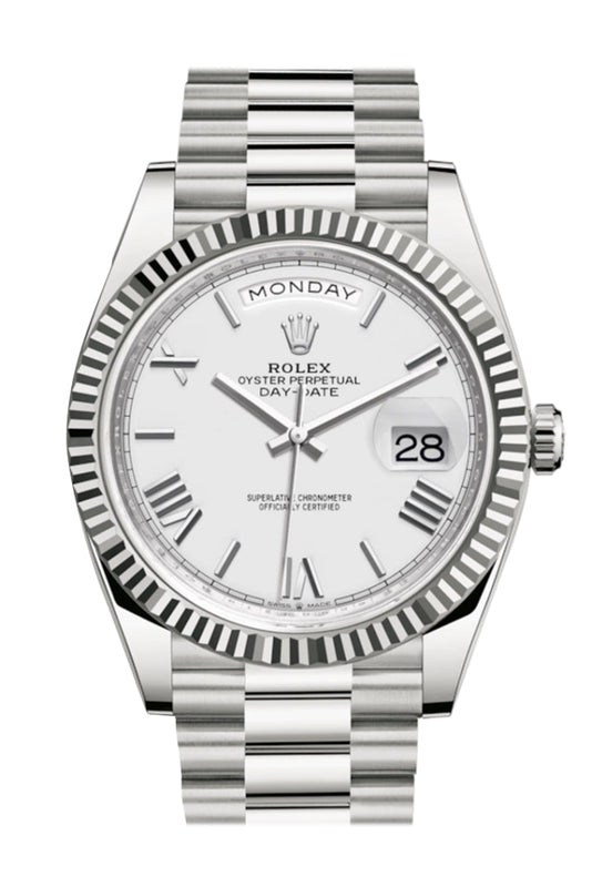 Rolex day date 40 white dial sale