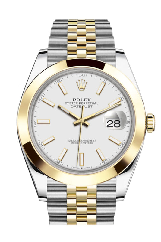 ROLEX 126303 Datejust 41 White Dial Jubilee Mens WatchGuyNYC