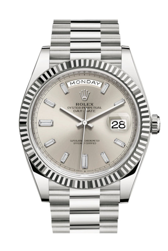 Rolex day discount date fluted bezel