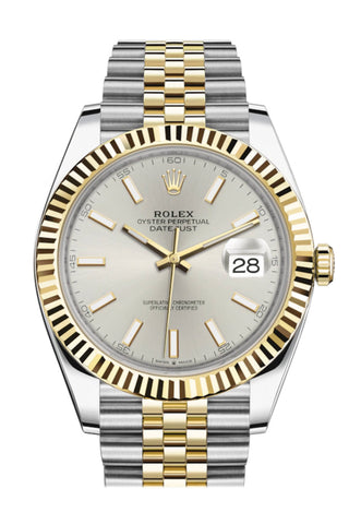 Rolex Datejust 41 Silver Dial Steel 18K Yellow Gold Jubilee Men’s Watch 126333