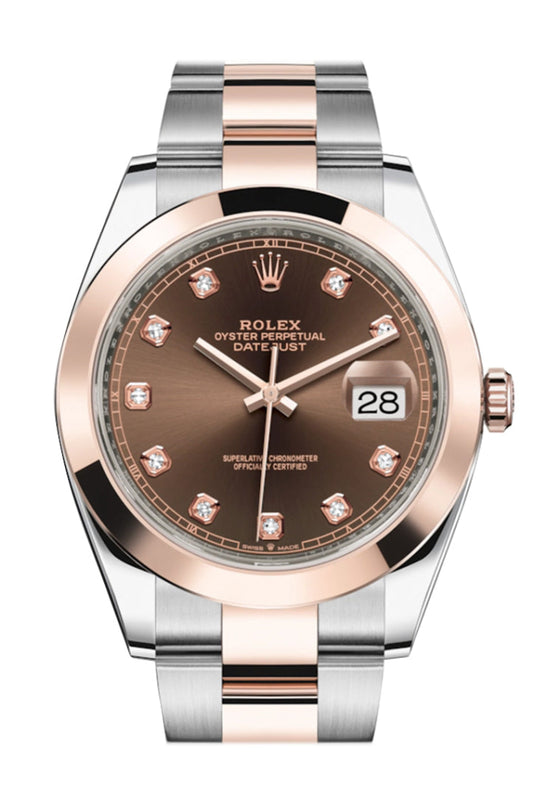 Datejust 41 shop chocolate diamond dial