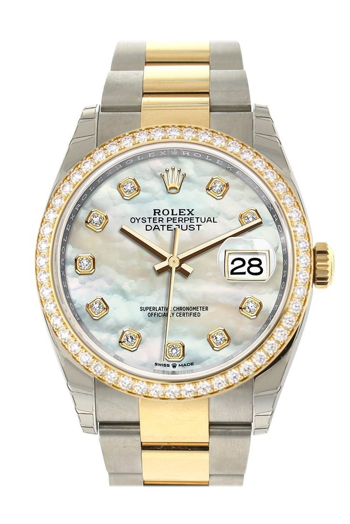 Rolex 116203 Datejust 36 Black Diamond Dial Gold Jubilee WatchGuyNYC