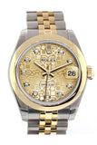 Rolex Datejust 31 Champagne Jubilee Diamond Dial 18K Gold Two Tone Jubilee Ladies 178243 Pre-owned