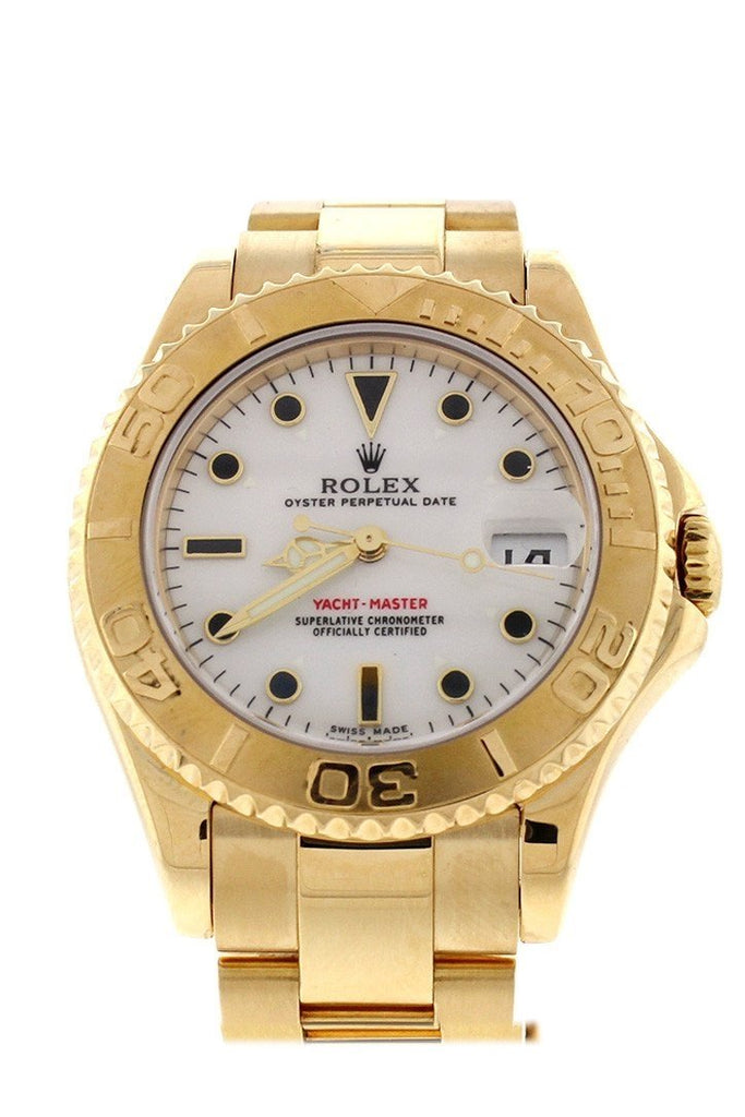 Rolex Yacht-Master 29 White Dial Yellow Gold Watch 169628 - 169628-WHT