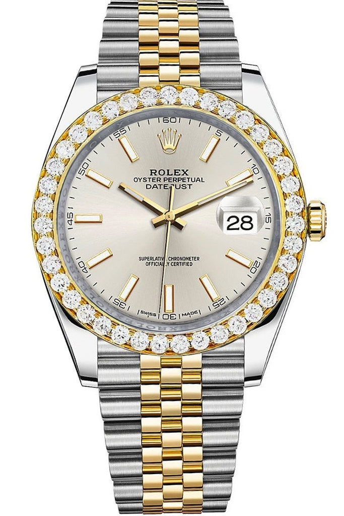 Rolex Custom Diamond Bezel Datejust 41 Steel Men 126333 | WatchGuyNYC